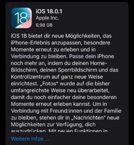 iOS 18.0.1 – installieren oder weiterhin warten?